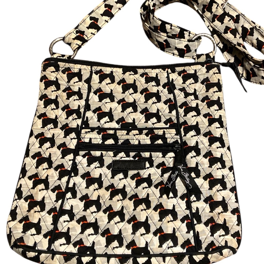 Vera Bradley Scottie Black and White Dog Print Crossbody Bag